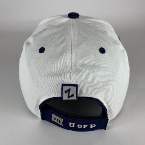 Pitt Panthers NCAA White Zephyr Strapback Adjustable Hat - Picture 3 of 5